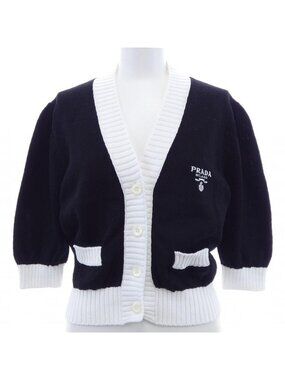 Prada | Sweaters | Vintage Prada Navy Woolcashmere Knit Cardigan